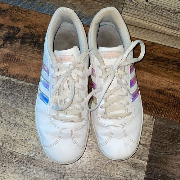 ✨Adidas VI Court 2.0 Iridescent 3 stripe sneakers - Picture 2 of 6